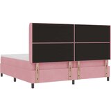  Krevet s opruga kutije s madracem Ružičasta 200 x 200 cm Baršun | shoptok.hr