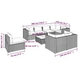  9-dijelna vrtna garnitura od poliratana s jastucima crna | shoptok.hr