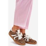 Boto Low Women's Sneakers With Lace Leopard Brown Zielle | shoptok.hr