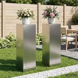  Stalak za biljke 2 pcs Srebrna 30 x 30 x 100 cm | shoptok.hr