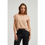 Moodo Beige T-shirt with a round neckline | Shoptok.si