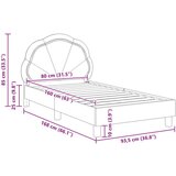  Otroški posteljni okvir z vznožjem Temno siva 80 x 160 cm Žamet, (5000104582) | Shoptok.si