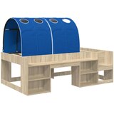 Krevet s tunelom 3 kom. Hrast sonoma i plava Konstruirano drvo | shoptok.hr