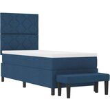 vidaXL Krevet s podnicom s madracem i klupom plavi 80x200 cm tkanina | shoptok.hr
