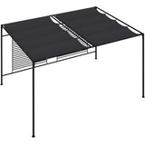  Sjenica s pomičnim krovom 4 x 3 x 2,3 m antracit 180 g/m² | shoptok.hr