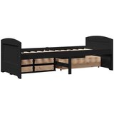 vidaXL Dnevni krevet s 5 ladica bez madraca "IRUN" crni 90x200 cm | shoptok.hr
