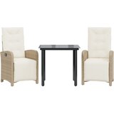 vidaXL 3-dijelni bistro set s jastucima bež od poliratana | shoptok.hr