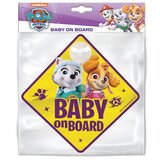  Znak Baby on board Paw patrol žuto-ljubičasti | shoptok.hr