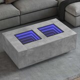 Furnova Klubska mizica z neskončnimi LED betonsko siva 116x69x40 cm, (21914143) Cene