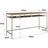 Støraa Radni stol s pločom stola u dekoru oraha 51x153 cm Bradford – | shoptok.hr