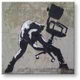  Slike na platnu kvadrat street art – banksy BA044K1 (moderne) u