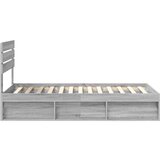  Okvir za krevet s uzglavljem Siva Sonoma 100 x 200 cm | shoptok.hr