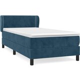 Box spring krevet s madracem tamnoplavi 100x200 cm baršunasti | shoptok.hr