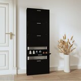 vidaXL Ormarić za cipele crni 59 x 17 x 169 cm od konstruiranog drva Cijene