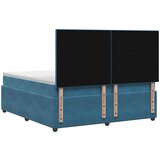  LED okvir za krevet s madracem Plava 200 x 200 cm Baršun | shoptok.hr