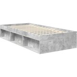  Krevetna konstrukcija Beton 90 x 200 cm Čvrsto borovo drvo | shoptok.hr