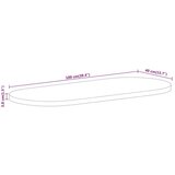 Stolna Mizna plošča 100x40x3,8 cm ovalna trden robusten mangov les | Shoptok.si