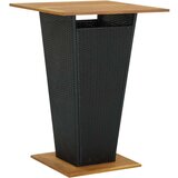 Poli 9-dijelni vrtni barski set od poliratana s jastucima crni | shoptok.hr