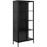 Actona crna metalna vitrina Newcastle, visina 180 cm | shoptok.hr