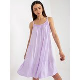 Fashion Hunters Light purple summer dress of free cut OCH BELLA Cene