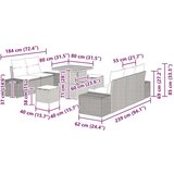  Vrtna sedežna garnitura z blazino 8 pcs Siva poli ratan, (5000154384) | Shoptok.si