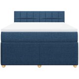  Krevet s oprugama i madracem plavi 160x200 cm od tkanine | shoptok.hr