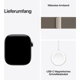 Apple Watch Series 12 Cellular 42mm trak MJGH4ZR/A Titano ohi&amp;scaron;je Naravni Naravni Milanese Slike