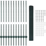 vidaXL Ograja za vrt Set 2 Zelena Pocinkano jeklo 25 x 1 m Trajna | Shoptok.si