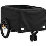 Prikolica za bicikl crno-narančasta 30 kg željezna - orange 124 x 53 x 45 cm | shoptok.hr