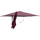 vidaXL Senčnik za dvorišče Bordeaux rdeča Poliester Velik Zložljiv | Shoptok.si