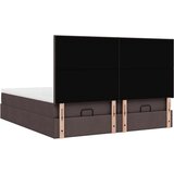  Okvir kreveta s madracima tamnosmeđi 200x200cm tkanine | shoptok.hr