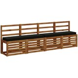  Jastučići za klupe - 2 dijela VUGHT 2 pcs 100% poliester Crna | shoptok.hr