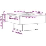 vidaXL Corten čelik 80 x 80 x 40 cm Izdržljivo Ognjište Četvrtasto | shoptok.hr