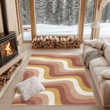 Mila Home Oker rumen/prašno rožnat pralen tekač 80x200 cm Creamy Strawberry Swirl – | Shoptok.si