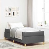  Krevetna konstrukcija Tamno siva 90 x 190 cm tkanina | Shoptok.si