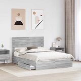  s od storage Siva Sonoma 140 x 200 cm Konstruirano drvo | shoptok.hr