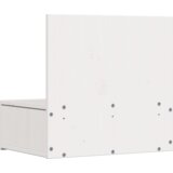 vidaXL Stenska nočna omarica Bela 42 x 32.5 x 40 cm Masivno borovo les | Shoptok.si