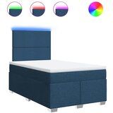 Maison Chic Box spring postelja - Vzmetna postelja z vzmetnico modra 120x190 cm blago SL5601, (21887354) | Shoptok.si