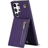 INORCO Za Samsung Galaxy S23 Ultra torbica z zadrgo in vrvico za telefon, usnjeno prevleko iz TPU na stojalo za telefon, (22035291) | Shoptok.si