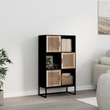 The Living Store Visoka omara črna 70x35x125 cm inženirski les - Visoka Omara, (21435797) Cene