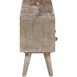 TV ormarić sivi 130 x 35 x 51 cm od masivnog grubog drva manga | shoptok.hr