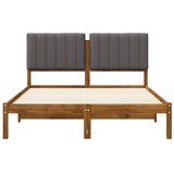  Krevetni okvir s tapiciranim uzglavljem Prirodna i svjetlosiva - Prirodna i svjetlosiva 140 x 200 cm | shoptok.hr