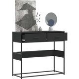 vidaXL Konzolna mizica črna 90x35x80 cm inženirski les | Shoptok.si