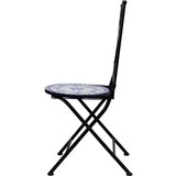 In 3-dijelni bistro set s keramičkim pločicama plavo-bijeli | shoptok.hr