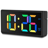 Hama Digitalni budilica Ibiza crna s s višebojnim zaslonom, funkcijom punjenja preko USB-a | shoptok.hr