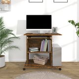  Stol za računalo boja dimljenog hrasta 80 x 50 x 75 cm drveni | shoptok.hr