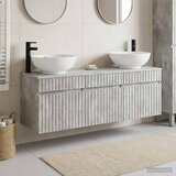  Set ormarića za kupaonicu 3 kom. Betonska siva 49 x 44,5 x 66,5 cm | shoptok.hr