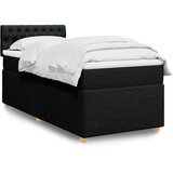  Box spring krevet s madracem crni 80 x 200 cm od tkanine | shoptok.hr