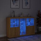  Komoda s LED svjetlima boja hrasta sonome 162 x 37 x 100 cm | shoptok.hr