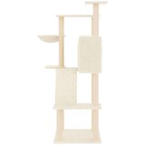vidaXL Mačje drevo s praskalniki iz sisala krem 143 cm | Shoptok.si